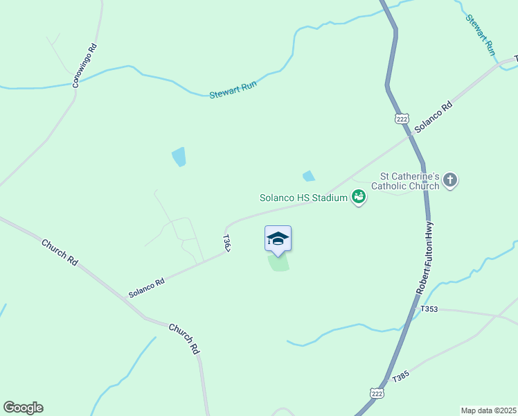 map of restaurants, bars, coffee shops, grocery stores, and more near 678 Solanco Road in Quarryville