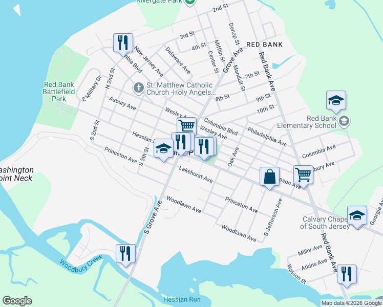 map of restaurants, bars, coffee shops, grocery stores, and more near in National Park