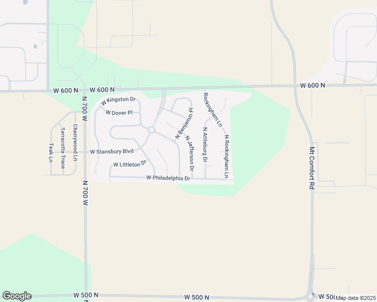 map of restaurants, bars, coffee shops, grocery stores, and more near 5702 North Jefferson Drive in McCordsville