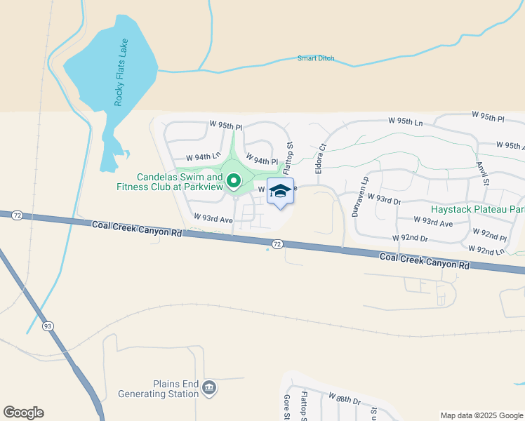 map of restaurants, bars, coffee shops, grocery stores, and more near 19486 West 94th Avenue in Arvada