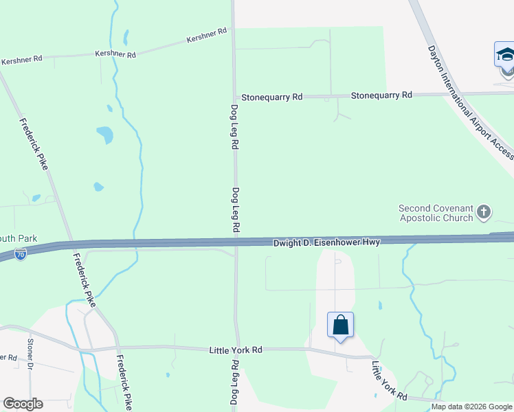 map of restaurants, bars, coffee shops, grocery stores, and more near 8110 Dog Leg Rd in Dayton
