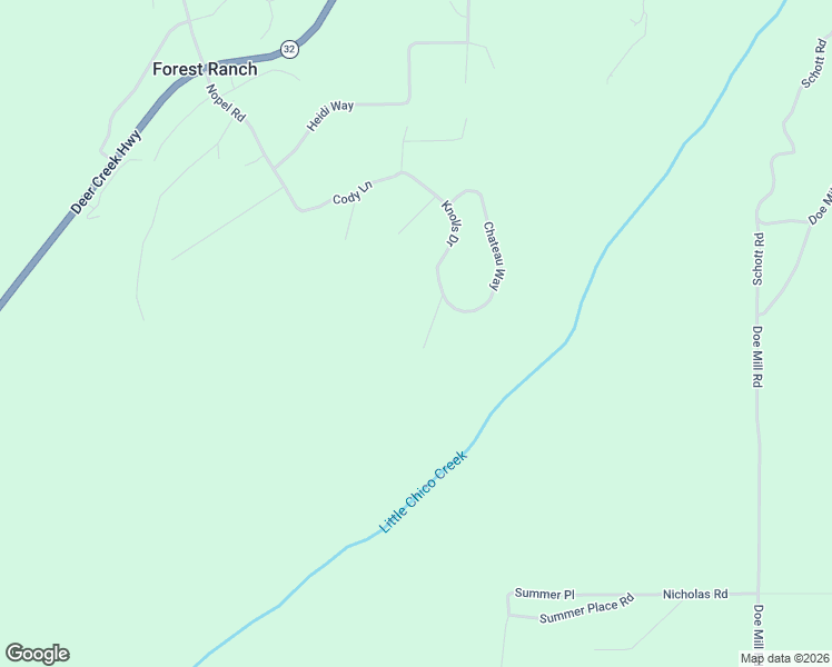 map of restaurants, bars, coffee shops, grocery stores, and more near 15287 Knolls Drive in Forest Ranch