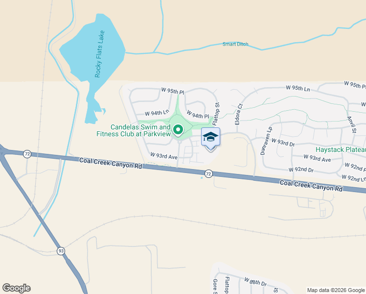 map of restaurants, bars, coffee shops, grocery stores, and more near 9284 Gore Street in Arvada