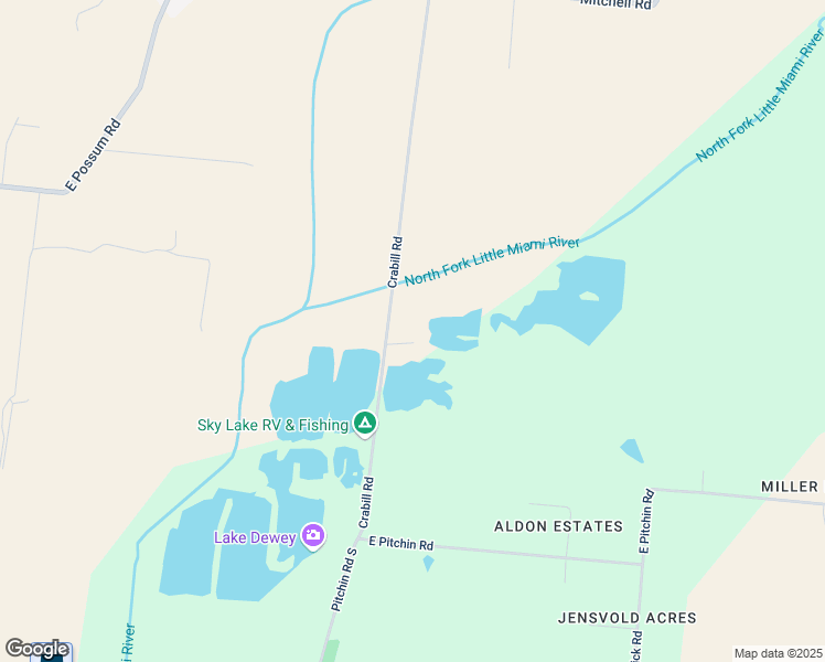 map of restaurants, bars, coffee shops, grocery stores, and more near 3666 Crabill Road in Springfield