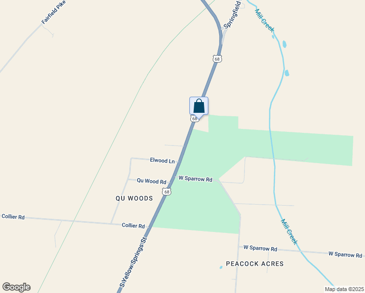 map of restaurants, bars, coffee shops, grocery stores, and more near 4043 Springfield Xenia Road in Springfield