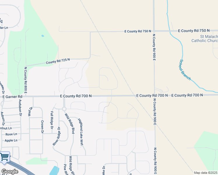map of restaurants, bars, coffee shops, grocery stores, and more near 8780 East County Road 700 North in Brownsburg