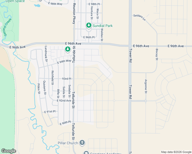 map of restaurants, bars, coffee shops, grocery stores, and more near in Commerce City