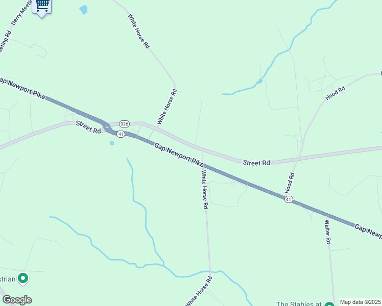 map of restaurants, bars, coffee shops, grocery stores, and more near 746 Street Road in Cochranville
