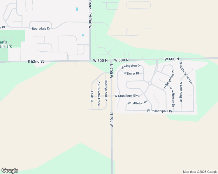 map of restaurants, bars, coffee shops, grocery stores, and more near 5740 North 700 West in McCordsville