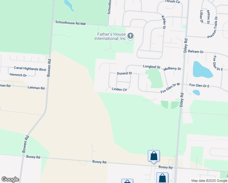 map of restaurants, bars, coffee shops, grocery stores, and more near 326 Linden Circle in Pickerington