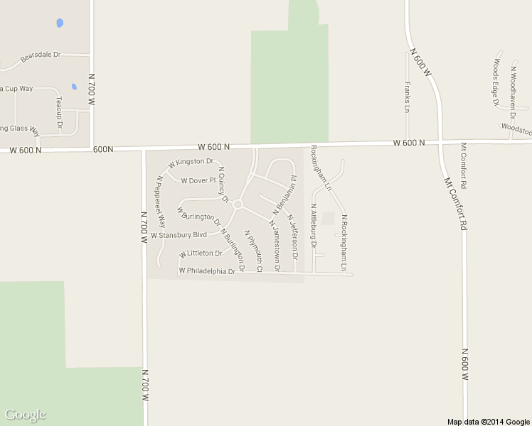 map of restaurants, bars, coffee shops, grocery stores, and more near 6622 West Jamestown Drive in McCordsville