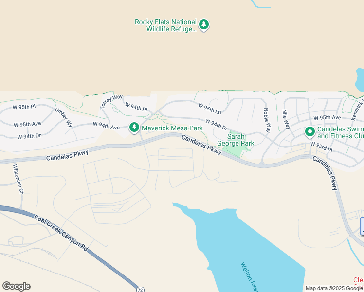 map of restaurants, bars, coffee shops, grocery stores, and more near Candelas Parkway in Arvada