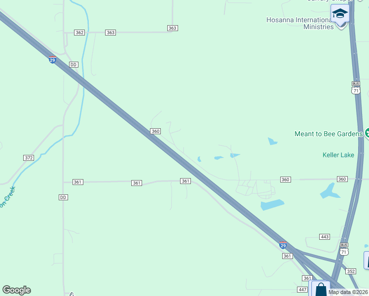 map of restaurants, bars, coffee shops, grocery stores, and more near 12069 County Road 360 in Saint Joseph