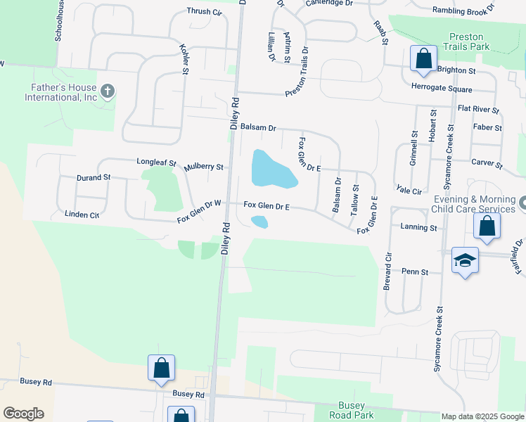 map of restaurants, bars, coffee shops, grocery stores, and more near 121 Fox Glen Drive West in Pickerington