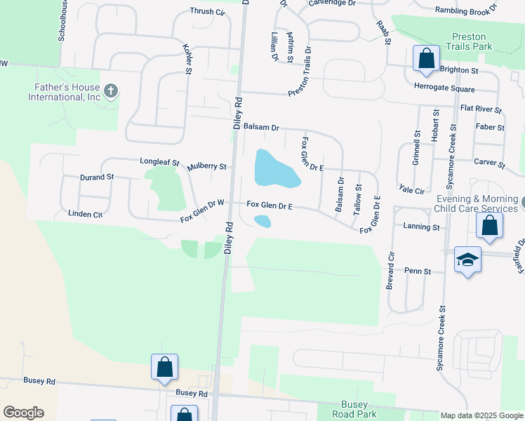 map of restaurants, bars, coffee shops, grocery stores, and more near 121 Fox Glen Drive West in Pickerington