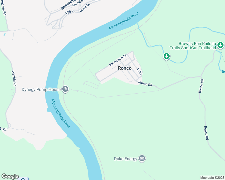 map of restaurants, bars, coffee shops, grocery stores, and more near in Ronco