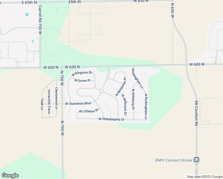 map of restaurants, bars, coffee shops, grocery stores, and more near 6622 West Jamestown Drive in McCordsville
