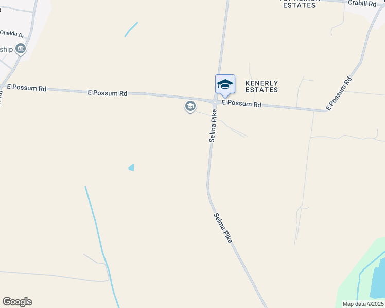 map of restaurants, bars, coffee shops, grocery stores, and more near 1675 East Possum Road in Springfield