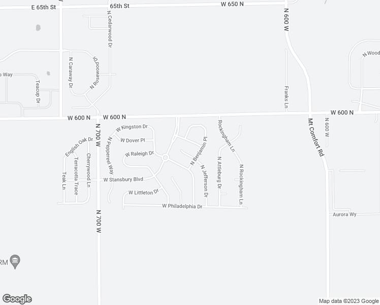 map of restaurants, bars, coffee shops, grocery stores, and more near 6602 West Jefferson Court in McCordsville