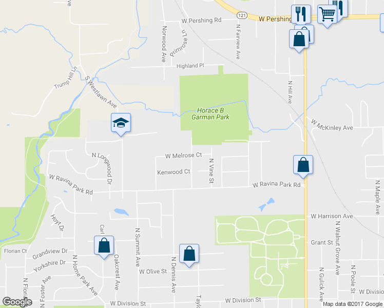 map of restaurants, bars, coffee shops, grocery stores, and more near 2477 Dennis Avenue in Decatur