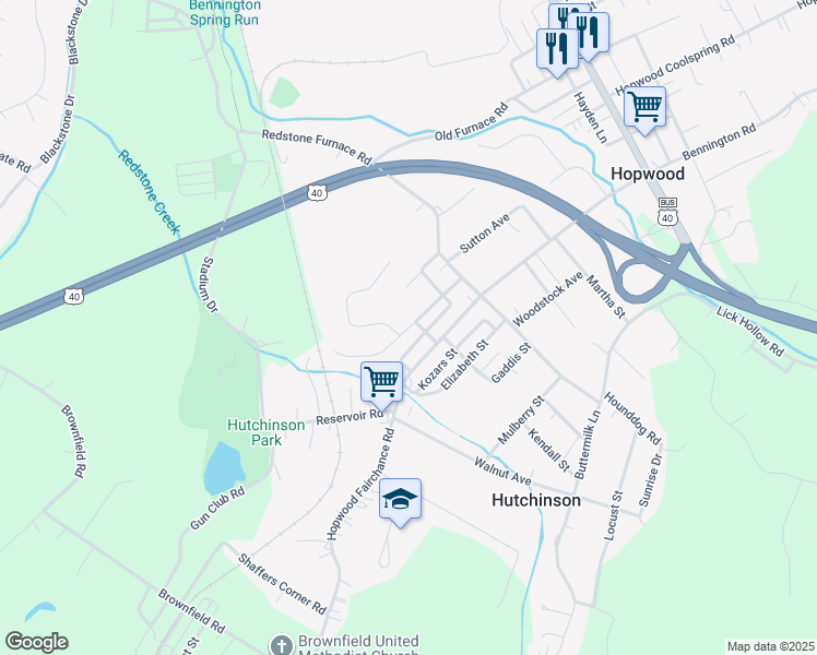 Hutchinson Street, Hopwood PA Walk Score