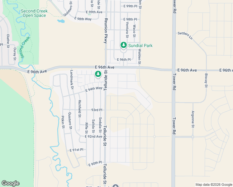 map of restaurants, bars, coffee shops, grocery stores, and more near 9471 Uravan Street in Commerce City