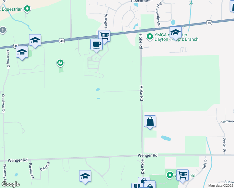 map of restaurants, bars, coffee shops, grocery stores, and more near 90 Springview Lane in Clayton