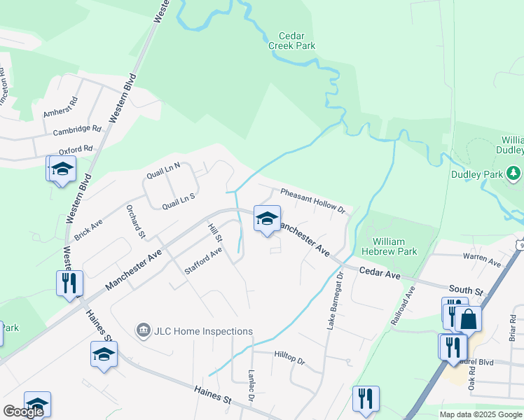 map of restaurants, bars, coffee shops, grocery stores, and more near 201 Snipe Road in Lacey Township