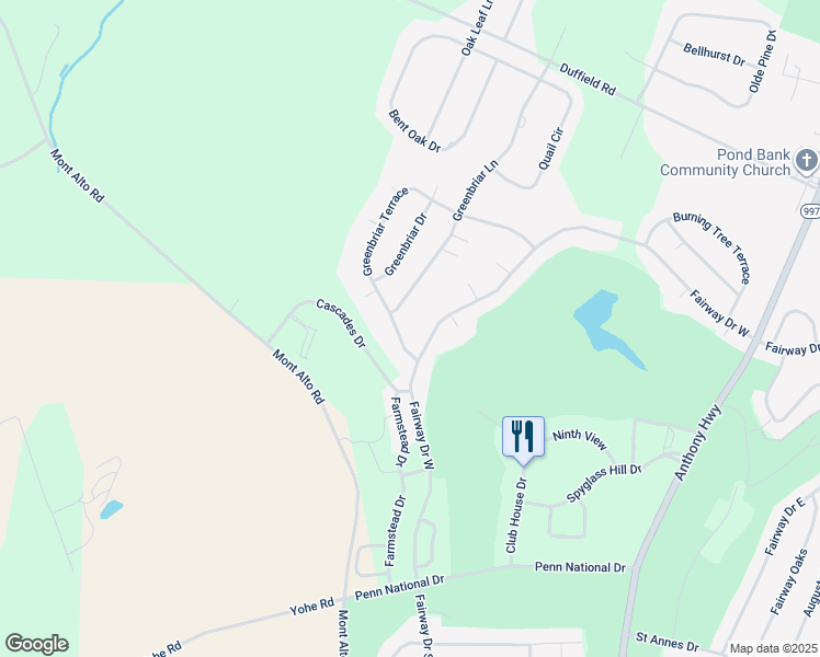 map of restaurants, bars, coffee shops, grocery stores, and more near 5926 Greenbriar Terrace in Fayetteville
