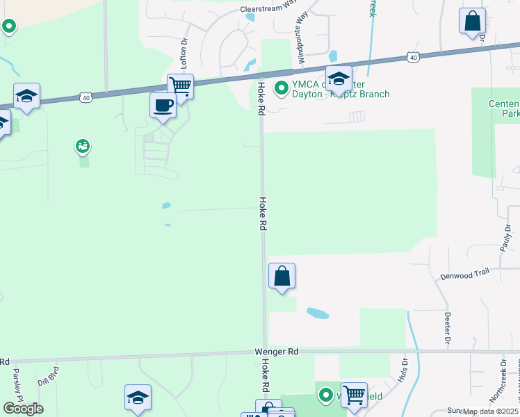 map of restaurants, bars, coffee shops, grocery stores, and more near 90 Springview Lane in Clayton