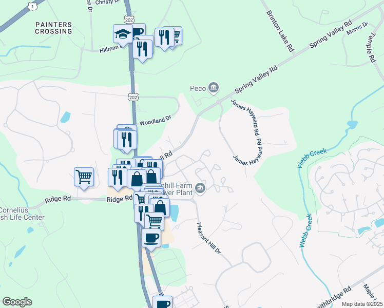 map of restaurants, bars, coffee shops, grocery stores, and more near 1801 North Glen Drive in Glen Mills