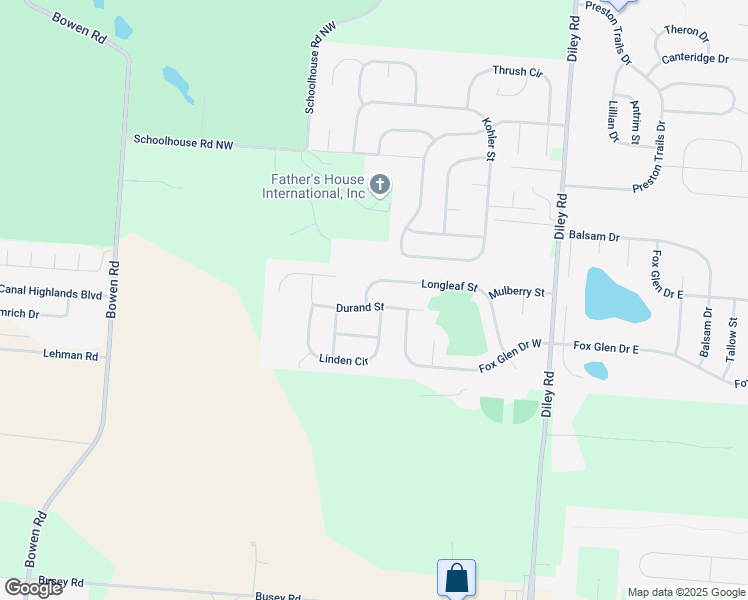 map of restaurants, bars, coffee shops, grocery stores, and more near 220 Longleaf Street in Pickerington
