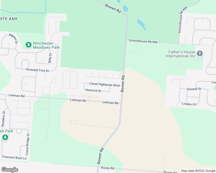 map of restaurants, bars, coffee shops, grocery stores, and more near 7531 Canal Highlands Boulevard in Canal Winchester