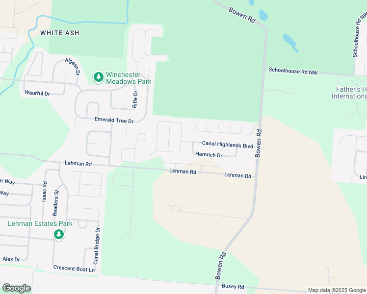 map of restaurants, bars, coffee shops, grocery stores, and more near 5496 Englecrest Drive in Canal Winchester