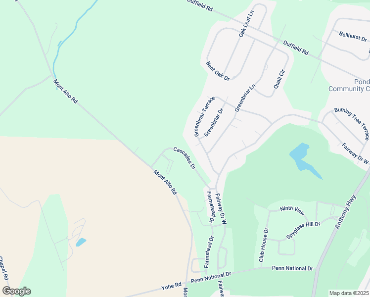 map of restaurants, bars, coffee shops, grocery stores, and more near 3614 Cascades Drive in Fayetteville