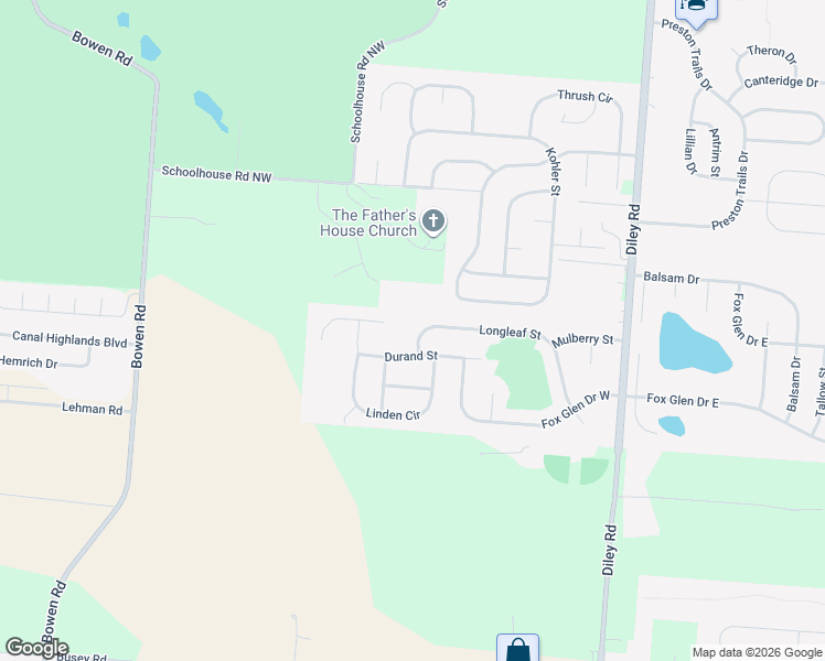 map of restaurants, bars, coffee shops, grocery stores, and more near 300 Pecan Court in Pickerington