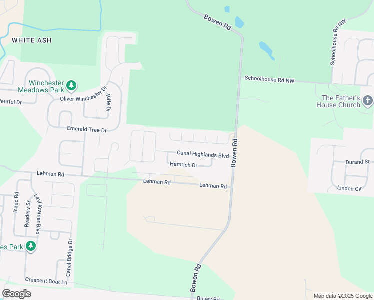 map of restaurants, bars, coffee shops, grocery stores, and more near 7474 Canal Highlands Boulevard in Canal Winchester
