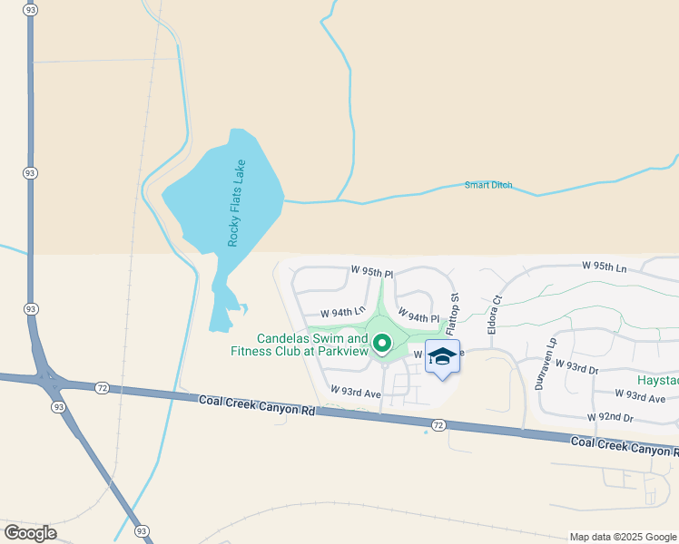map of restaurants, bars, coffee shops, grocery stores, and more near 19997 West 95th Avenue in Arvada