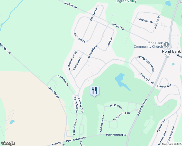 map of restaurants, bars, coffee shops, grocery stores, and more near 6213 Greenbriar Terrace in Fayetteville
