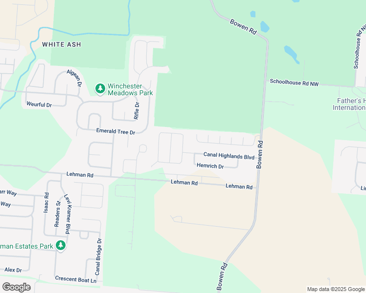 map of restaurants, bars, coffee shops, grocery stores, and more near 5466 Englecrest Drive in Canal Winchester