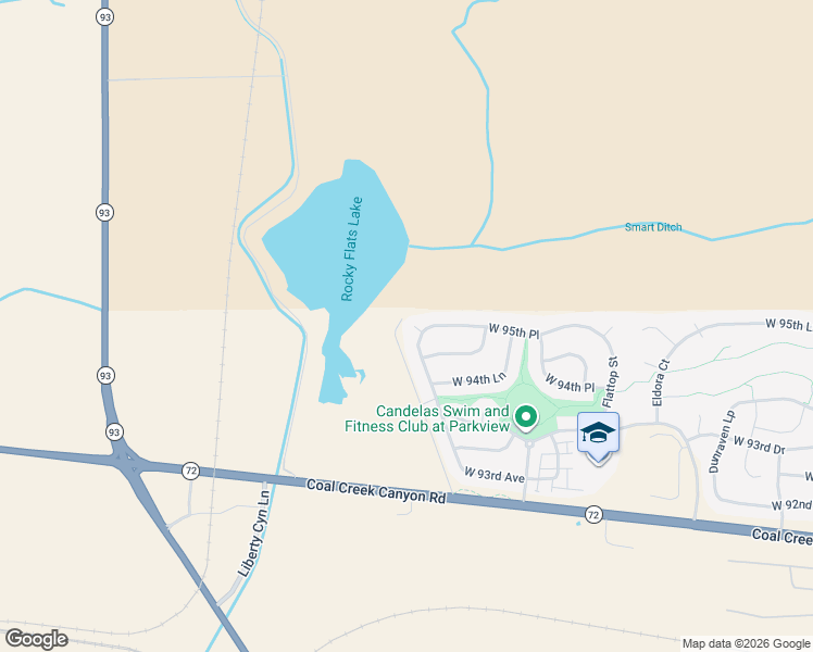 map of restaurants, bars, coffee shops, grocery stores, and more near 9557 Iron Mountain Way in Arvada