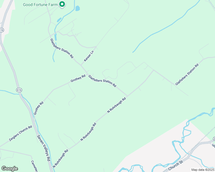 map of restaurants, bars, coffee shops, grocery stores, and more near 6055 Glatfelters Station Road in Seven Valleys