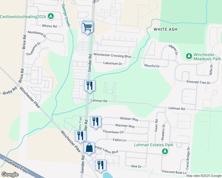map of restaurants, bars, coffee shops, grocery stores, and more near 6722 Brandon Village Way in Canal Winchester