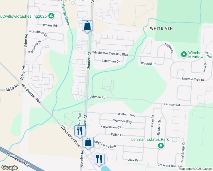 map of restaurants, bars, coffee shops, grocery stores, and more near 6722 Brandon Village Way in Canal Winchester