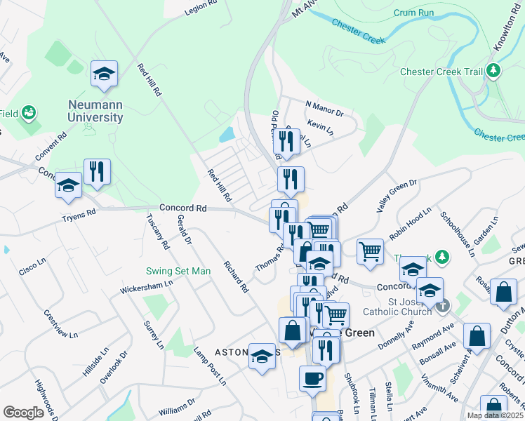map of restaurants, bars, coffee shops, grocery stores, and more near 258 7th Avenue in Village Green