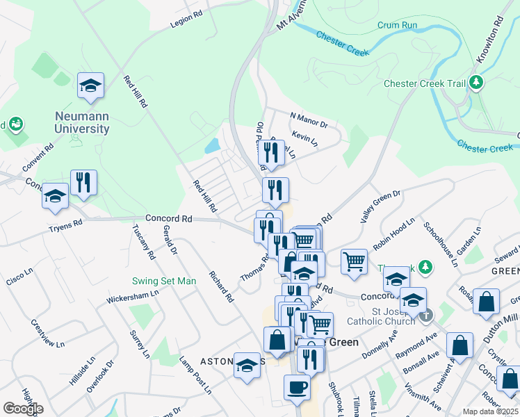 map of restaurants, bars, coffee shops, grocery stores, and more near 258 7th Avenue in Village Green