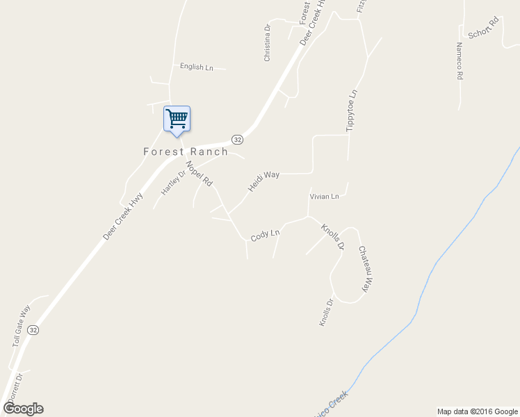 map of restaurants, bars, coffee shops, grocery stores, and more near 4722 Heidi Way in Forest Ranch