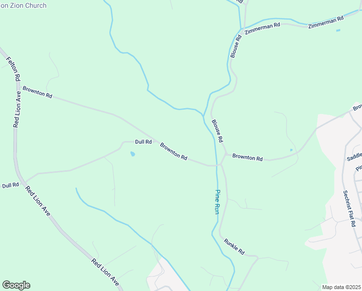 map of restaurants, bars, coffee shops, grocery stores, and more near 3150 Brownton Road in Red Lion