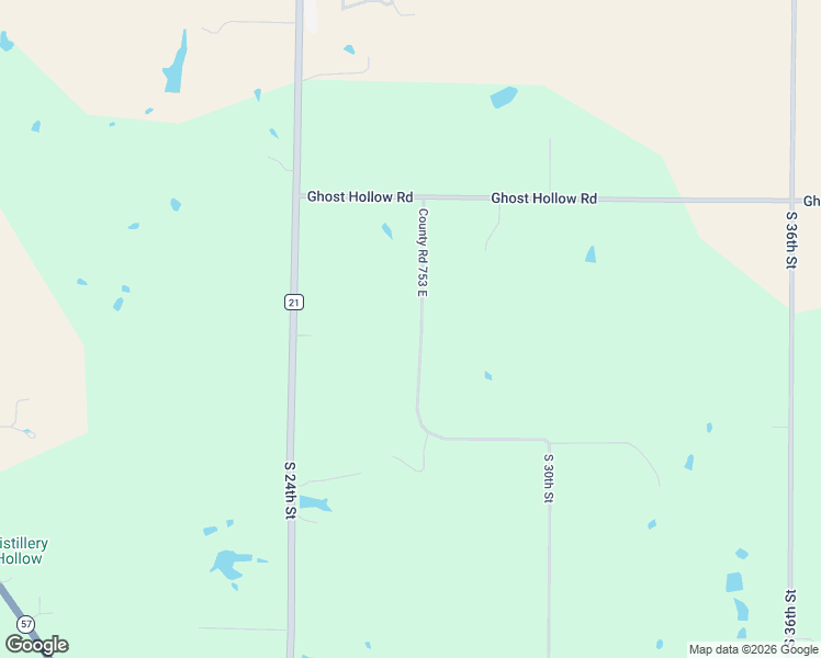 map of restaurants, bars, coffee shops, grocery stores, and more near 4700-4898 County Road 753 East in Quincy