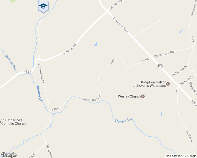 map of restaurants, bars, coffee shops, grocery stores, and more near 118 Stuart Run Road in Quarryville